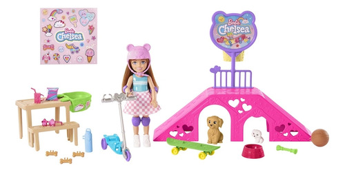 Playset Barbie Chelsea Parque De Skate Con Accesorios