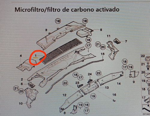 Microfiltro De A/a De Bmw E81/87/e90 313519