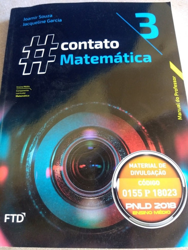 3 Livro Coleção Contato Matemática Garcia Professor 2016 (Usado)