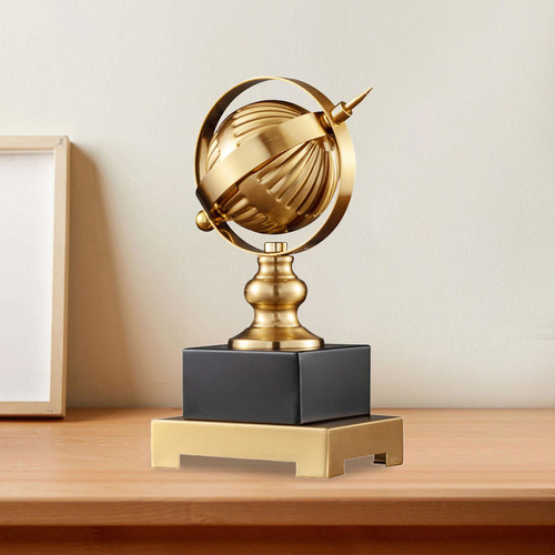 Adorno De Globo, Escultura De Estatuilla De Globo, Estatua