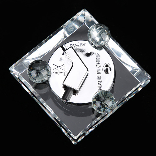 Soporte De Pantalla Led De Cristal 3d En Miniatura Con Base