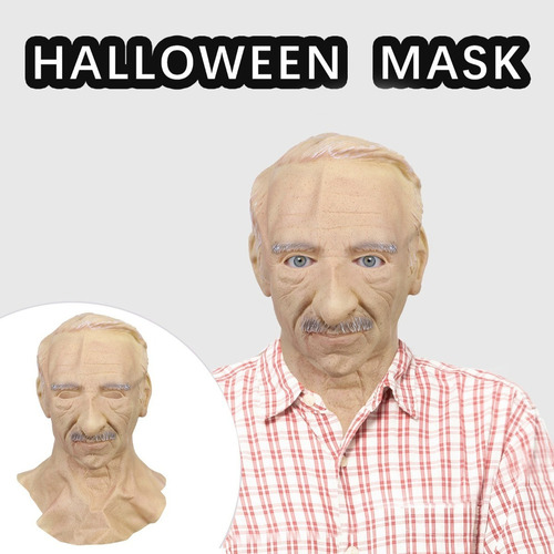 Máscara De Anciano, Látex De Halloween Realista 3d