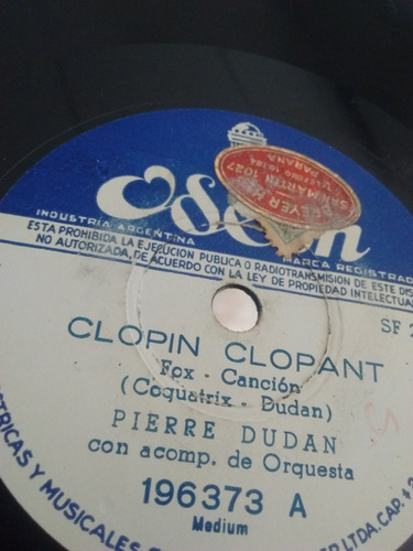 Pierre Dudan Disco Pasta Odeon 196373 C26