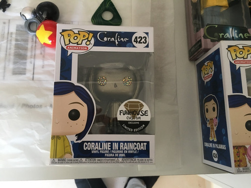 Funko Pop #423 Gold Metallic Coraline In Raincoat New In Box
