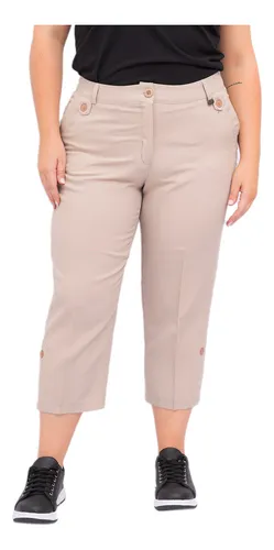 Capri Pescador Pantalon De Vestir Mujer Talles Grandes