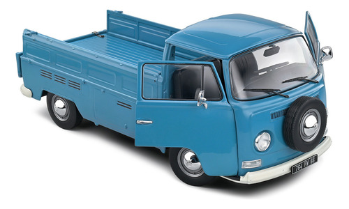 Miniatura Volkswagen Kombi T2 Pick Up 1968 Azul 1:18 Solido