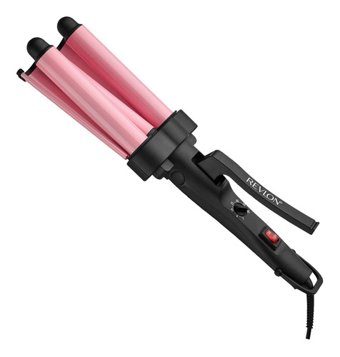 Revlon Waver Jumbo Triple Barril De Cerámica Rosa, Mediano