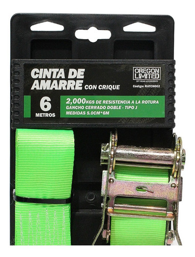 Imagen 4 de 8 de Kit Cinta De Amarre Zuncho Suncho Oregon Con Crique 5cmx6m