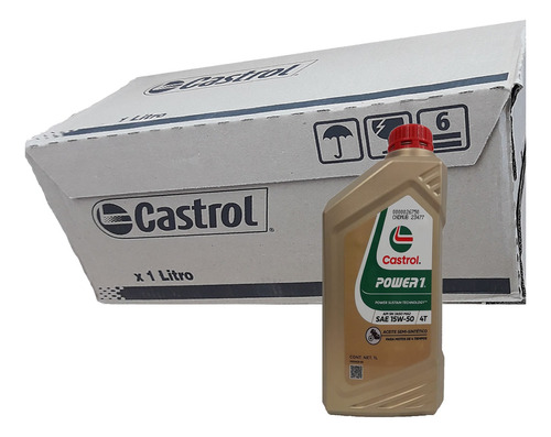 Castrol Power 1 Aceite Semisintetico 15w50 4t Caja X16u