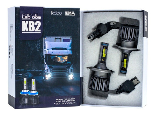 Imagen 1 de 10 de Kit Cree Led Kb2 Chip Led Dob Premium 42w 12/24v Cooler Gtx