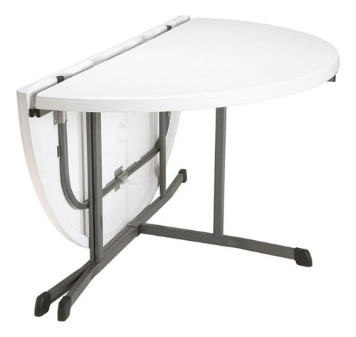 Mesa Redonda Plegable Blanco (152 Cm)