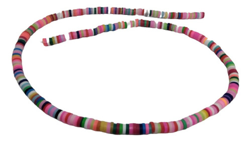 Kit Fio Disquinho Fimo Borracha Pulseira Colar (1000 Peças)