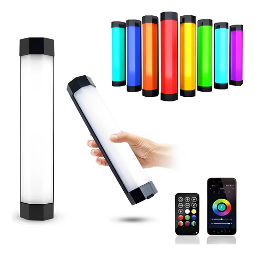Bastão Tubo Iluminador Led Rgb Ip67 Com Controle Luxceo P200