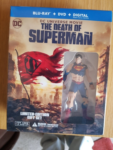 Pelicula The Death Of Superman Gift Set Nuevo Bluray