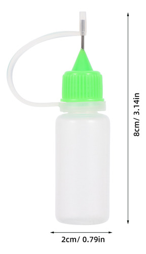 10 Botellas Exprimibles Reutilizables De Plástico Con Punta