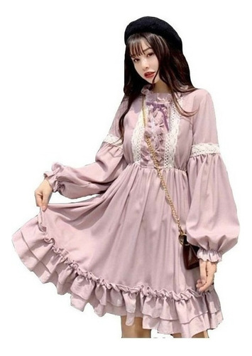 Vestido Lolita De Encaje Japonés For Mujer