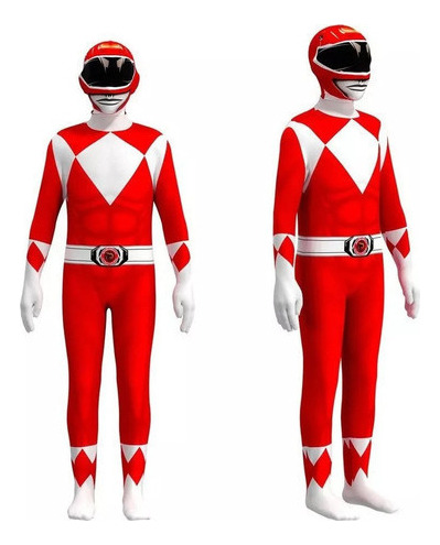 Traje De Cosplay Mighty Morphin Power Rangers Para Niño/adul