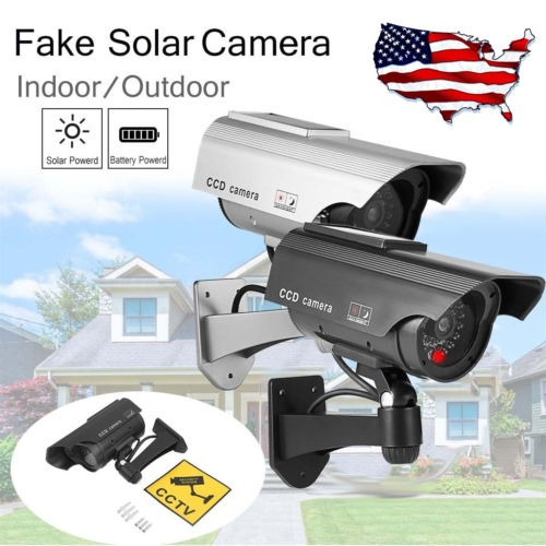 Imagen 3 de 6 de 4pcs Solar Falso En/al Aire Libre Seguridad Cctv Vigilancia