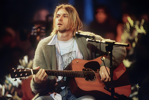Póster  Kurt Cobain Nirvana Autoadhesivo 100x70cm#1095