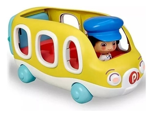 My First Pinypon Baby Figura Con Vehiculo Autobus Encastre