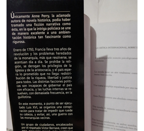 Salvar A Luis Xvi / Anne Perry / Primera Edición Argentina (Usado)