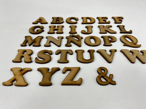 Letras Abecedario Completo 20 Cm Fibrofacil_mdf 3mm X43u