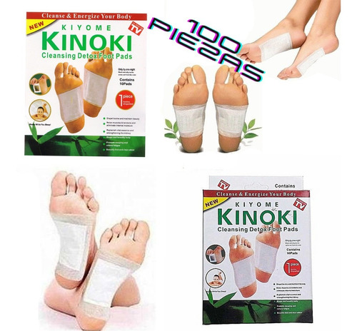 Kinoki Parches Desintoxicantes Pies-détox Bambú 100 Pzs