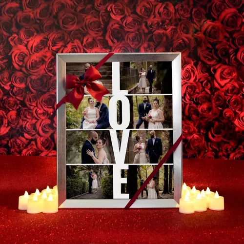 Cuadro Collage Love 32 X 40 Cm Regalo Pareja San Valentín
