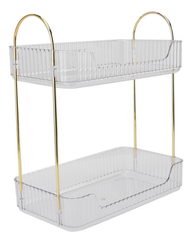 Soporte De Maquillaje De Doble Capa, Moderno Y Lujoso, 2 Niv