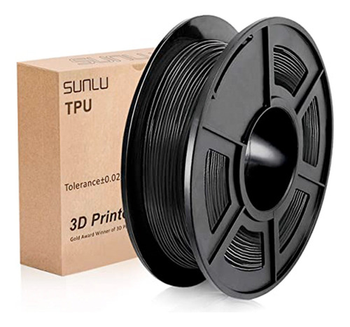 Filamento Tpu Sunlu 500gr Flexible 1.75mm Negro Premium