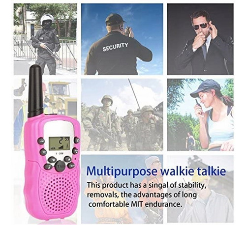 . Radio Walkie Talkie For Niños Con Banda De 8 Km, Paquete