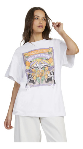 Remera Manga Corta Mujer Roxy Sun And Moon