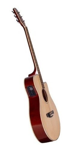 Imagen 2 de 8 de Guitarra Electroacústica Parquer Media Caja Con Corte