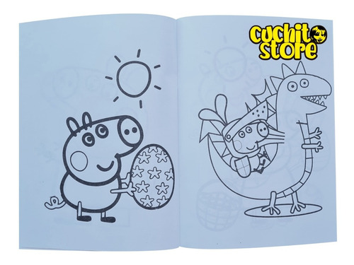 Libro Peppa Pig Para Colorear Pintar Diseño 3