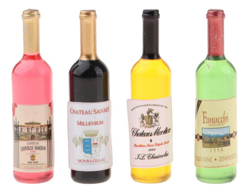 10 Botellas En Miniatura De 4 Piezas En Hogar De Botellas De