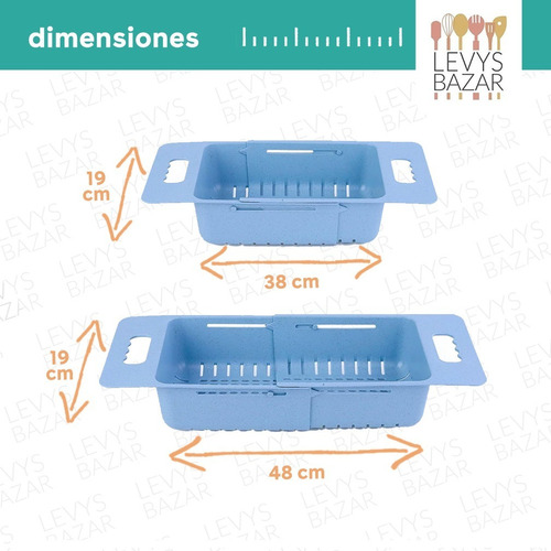 Imagen 4 de 10 de Escurridor Extensible Para Pileta De Cocina Bacha Frutas