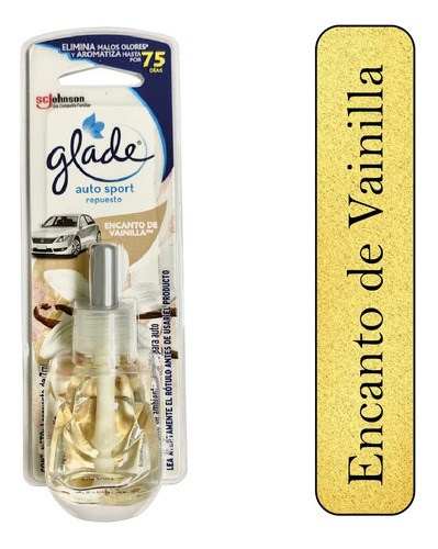 Glade Auto Sport Esencia Vainilla Recarga