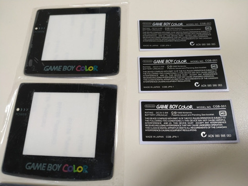 Tela Game Boy Color Vidro E Label Adesiva Gameboy Nintendo