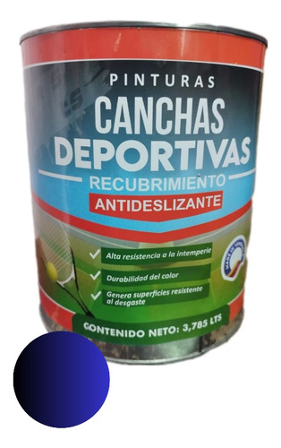 Pintura Para Cancha Deportiva Color Azul Y Negro. Galón