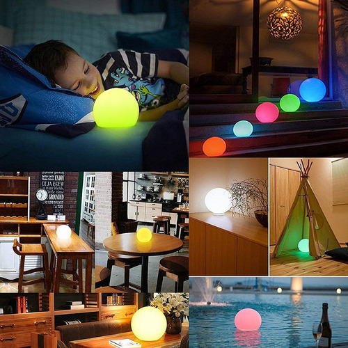 Luz Esférica Solar Led Para Piscina, Control Remoto, Jardín,