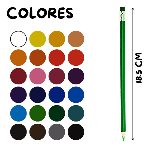 Lapices De Colores Borrables Tryme Sin Madera Caja C/24 Pzs