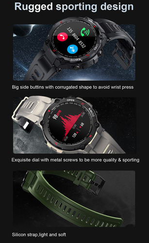 Reloj Inteligente K22 De 1,28 Pulgadas, Frecuencia Cardíaca