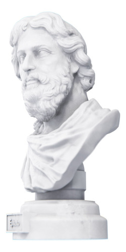Estátua Busto Epiteto Filósofo Grego - Estoicismo Cor Cor Mármore