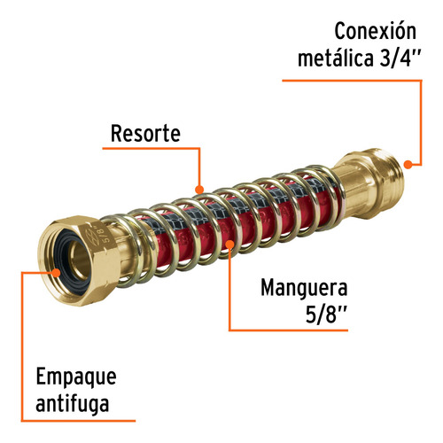 Protector Con Resorte P/manguera 3/4 Truper 10378 - 2 Pz
