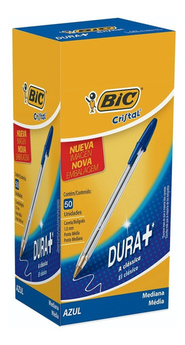 Boligrafo Bic Cristal Trazo 1mm Caja X 50 Unidades