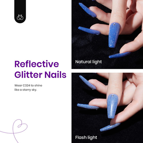 Kit 6 Esmaltes De Gel Para Uñas Coleccion Enchanting Aura 6 Colors Colors Changing Gel Polish