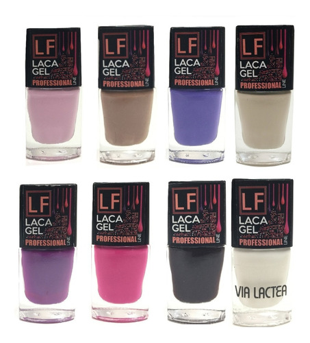 8 Esmaltes Color Laca Gel Lf  Manos Semipermanente On-off