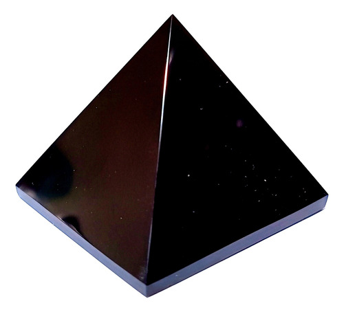 Pirâmide De Obsidiana Negra Pedra Natural Lapidada 228g 6cm