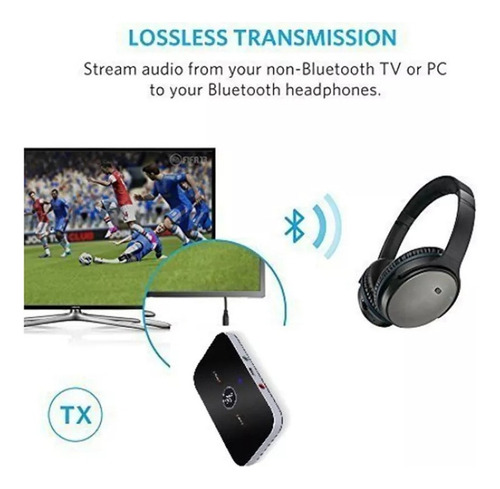 Transmisor Bluetooth Para Computadora, Señal De Audio Dos En