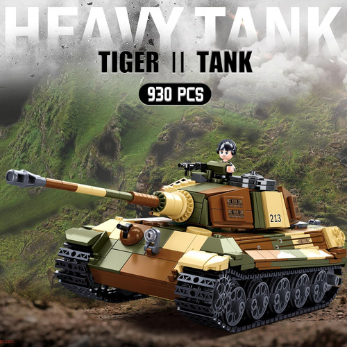 Tanque Del Ejército De Ww2 Tiger Ii, Conjunto De Kits De Con